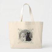 Sneeuwse wijk grote tote bag (Voorkant)