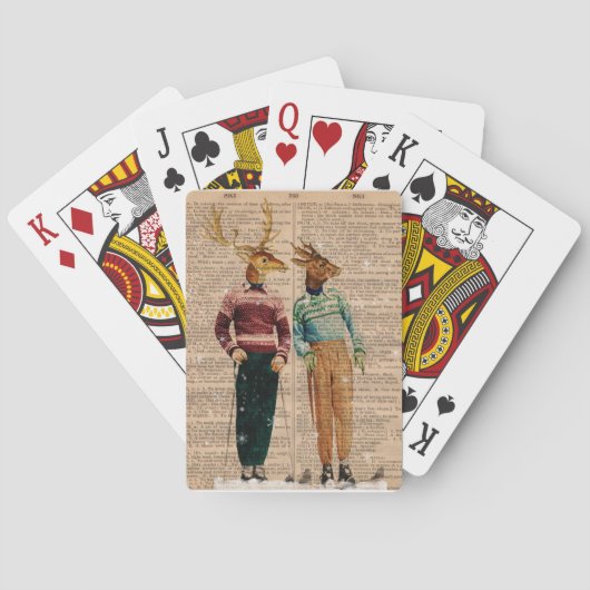 sneeuwskaarten pokerkaarten (Achterkant)