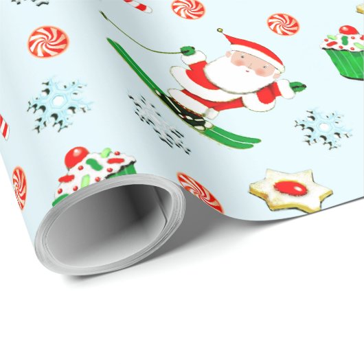 Sneeuwski Vakantie Cadeau Cadeaupapier (Rol Hoek)