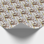 Sneeuwskibergen Cadeaupapier (Hoek)