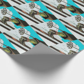 Sneeuwskibergen Cadeaupapier (Hoek)