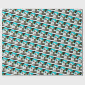 Sneeuwskibergen Cadeaupapier (Vlak)