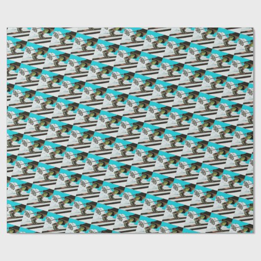 Sneeuwskibergen Cadeaupapier (Vlak)