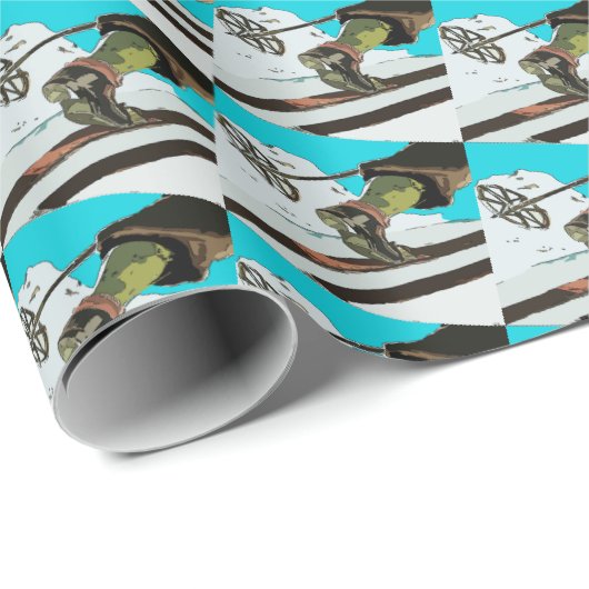 Sneeuwskibergen Cadeaupapier (Rol Hoek)