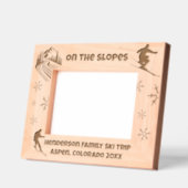 Sneeuwskiën op de hellingen Aangepaste tekst Gegraveerde Lijstjes (Links)