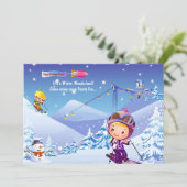 Sneeuwskiën op uitnodiging (Staand voorkant)