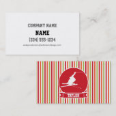 Sneeuwskiën, skiën, rood, Sinaasappel, groene stre Visitekaartje (Voorkant / Achterkant)