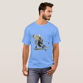  sneeuwskier skki die door de lucht springt t-shirt (Voorkant volledig)