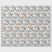 Sneeuwskiërs in Waterverf Cadeaupapier (Vlak)