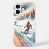 Sneeuwskiërs in Waterverf Case-Mate iPhone Case (Achterkant)