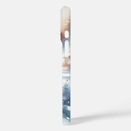 Sneeuwskiërs in Waterverf Case-Mate iPhone Case (Achterkant / Links)