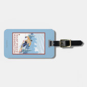 Sneeuwskiever - Mount Spokane Bagagelabel (Voorkant horizontaal)