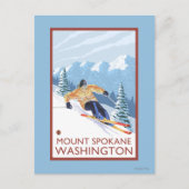Sneeuwskiever - Mount Spokane Briefkaart (Voorkant)
