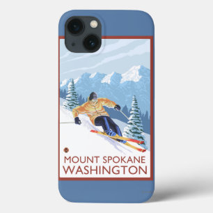 Sneeuwskiever - Mount Spokane iPhone 13 Hoesje