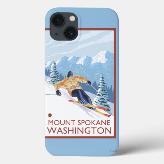 Sneeuwskiever - Mount Spokane Case-Mate iPhone Case (Achterkant)