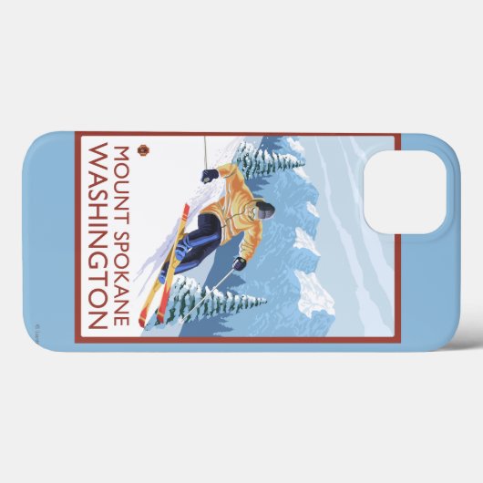 Sneeuwskiever - Mount Spokane Case-Mate iPhone Case (Achterkant (horizontaal))