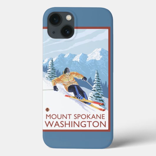 Sneeuwskiever - Mount Spokane Case-Mate iPhone Case (Achterkant)