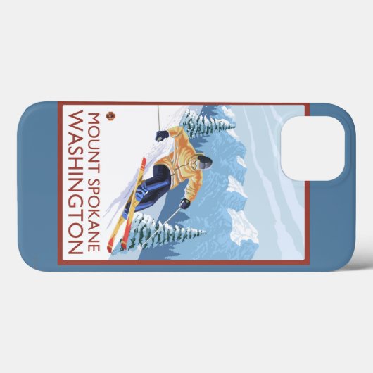 Sneeuwskiever - Mount Spokane Case-Mate iPhone Case (Achterkant (horizontaal))