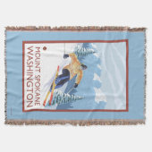 Sneeuwskiever - Mount Spokane Deken (Voorkant)