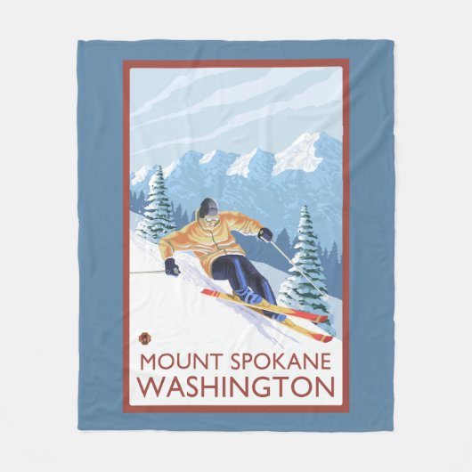 Sneeuwskiever - Mount Spokane Fleece Deken (Voorkant)