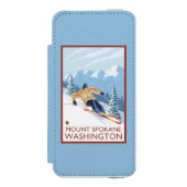 Sneeuwskiever - Mount Spokane Incipio iPhone Portemonnee Hoesje (Voorkant Agenda)