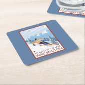 Sneeuwskiever - Mount Spokane Kartonnen Onderzetters (Schuin)