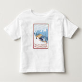 Sneeuwskiever - Mount Spokane Kinder Shirts (Voorkant)