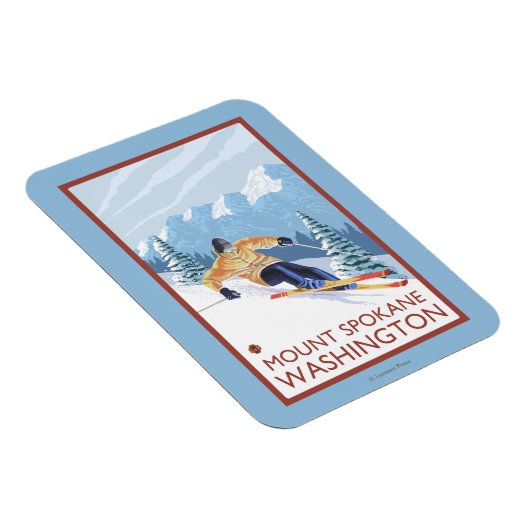 Sneeuwskiever - Mount Spokane Magneet (Rechterzijde)