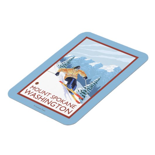 Sneeuwskiever - Mount Spokane Magneet (Linkerzijde)