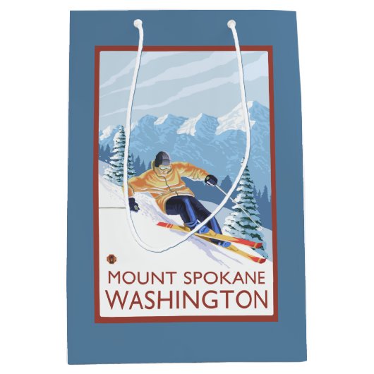 Sneeuwskiever - Mount Spokane Medium Cadeauzakje (Voorkant)