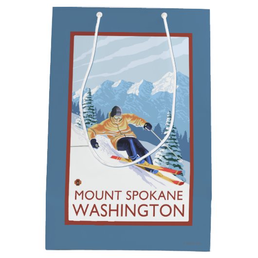 Sneeuwskiever - Mount Spokane Medium Cadeauzakje (Achterkant)