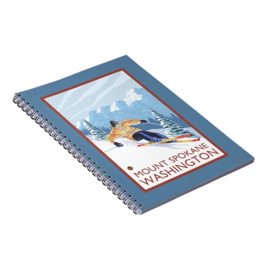 Sneeuwskiever - Mount Spokane Notitieboek (Rechterzijde)