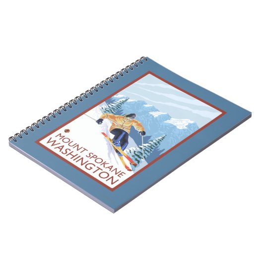 Sneeuwskiever - Mount Spokane Notitieboek (Linkerzijde)