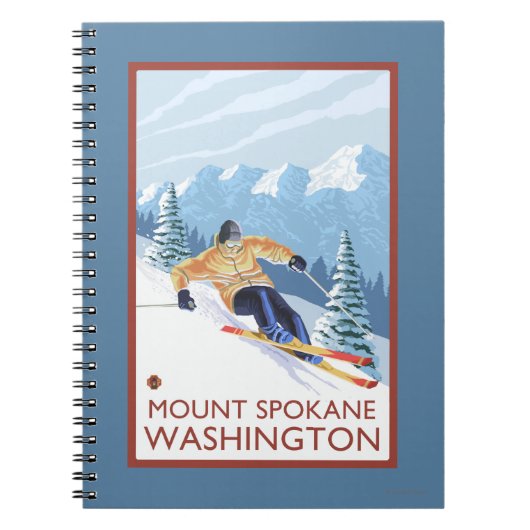 Sneeuwskiever - Mount Spokane Notitieboek (Voorkant)