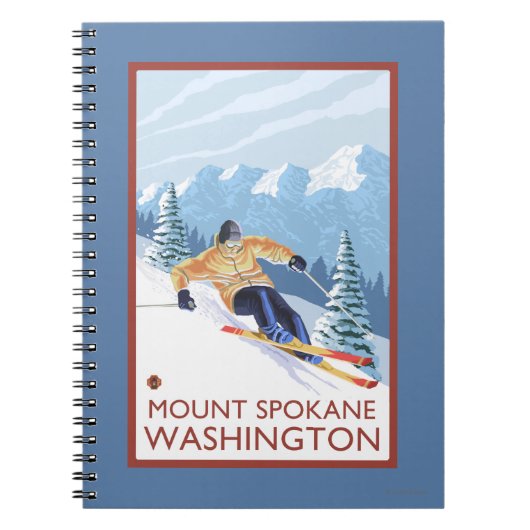 Sneeuwskiever - Mount Spokane Notitieboek (Voorkant)