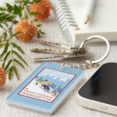 Sneeuwskiever - Mount Spokane Sleutelhanger (Voorkant Rechts)