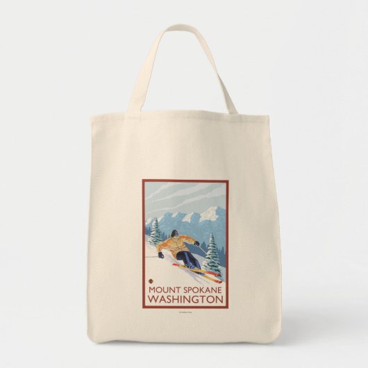 Sneeuwskiever - Mount Spokane Tote Bag (Voorkant)