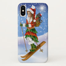Sneeuwskiezen voor kerstmis iPhone Case
