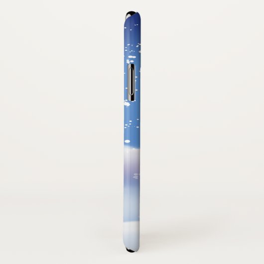 Sneeuwskiezen voor kerstmis iPhone Case (Achterkant / rechts)