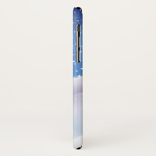 Sneeuwskiezen voor kerstmis iPhone Case (Achterkant/links)