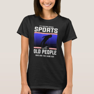 Sneeuwskinistski naar achtergebleven skier alpine t-shirt