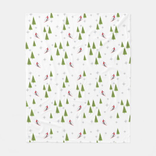 sneeuwskipatroon fleece deken (Voorkant)