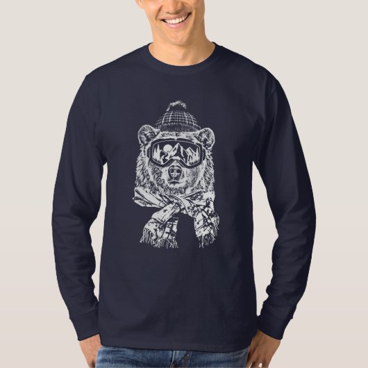 Sneeuwskireis Funny Ski Beer Winter T-shirt (Voorkant)