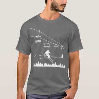 sneeuwskisinstallaties skiskiërs voor m t-shirt
