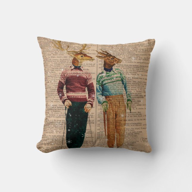  sneeuwskki-deer-woordenboek PagePillow Kussen (Voorkant)