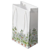 Sneeuwskruid met kerstcadeau voor winterpinda's klein cadeauzakje (Achterkant Gekanteld)