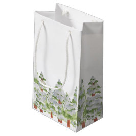 Sneeuwskruid met kerstcadeau voor winterpinda's klein cadeauzakje