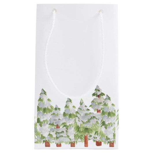 Sneeuwskruid met kerstcadeau voor winterpinda's klein cadeauzakje (Voorkant)