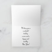 Sneeuwslag Aangepast Ski Fence Foto Feestdagen Kaart (Binnen)