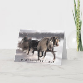 Sneeuwslee Feestdagen Kaart